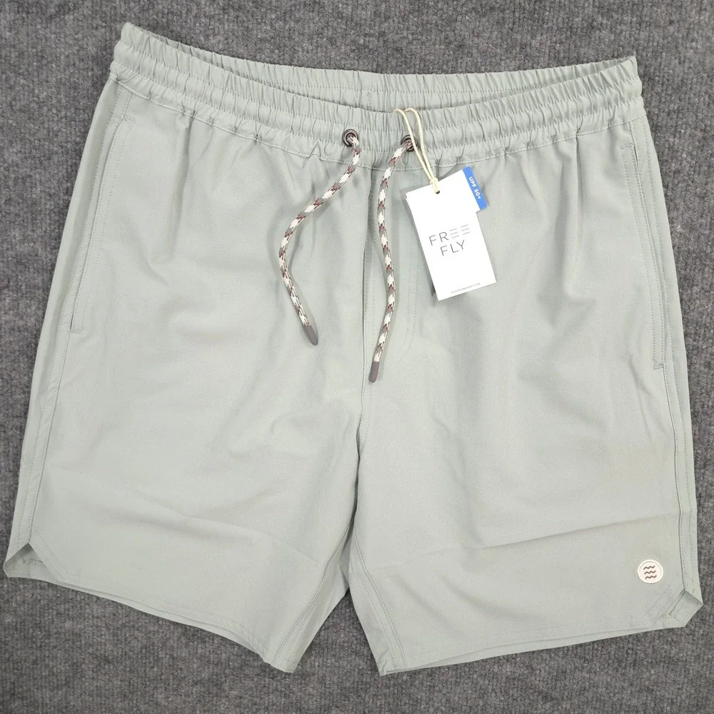 Free Fly Andros Swim Trunks Mens S Ocean Mist Performance UPF 50+ Unlined NEW